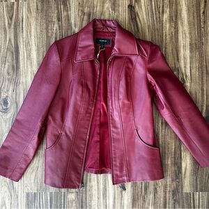 Vintage Red Leather Jacket